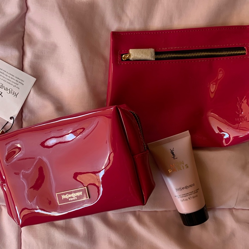 Ysl beauty clutch with lotion